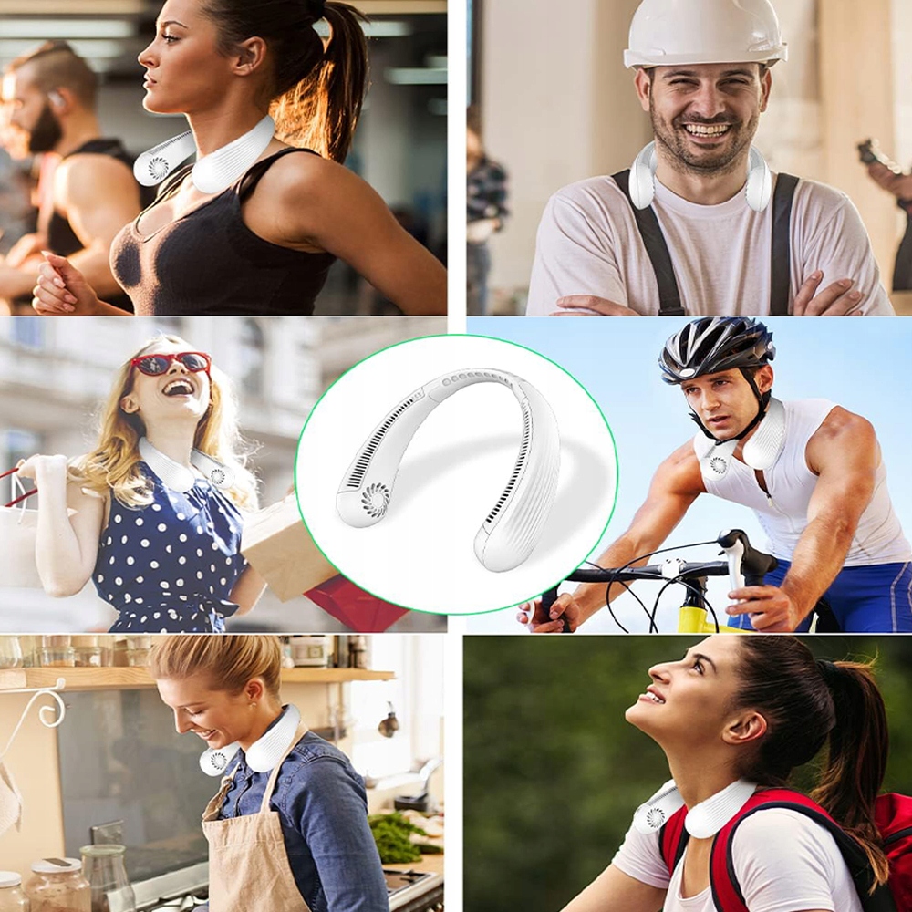 WIESZAK NA SZYJĘ Z ŁADOWANIEM USB I TRZEMA PRĘDKOŚCIAMI 3000MAH Rodzaj wentylatora mini