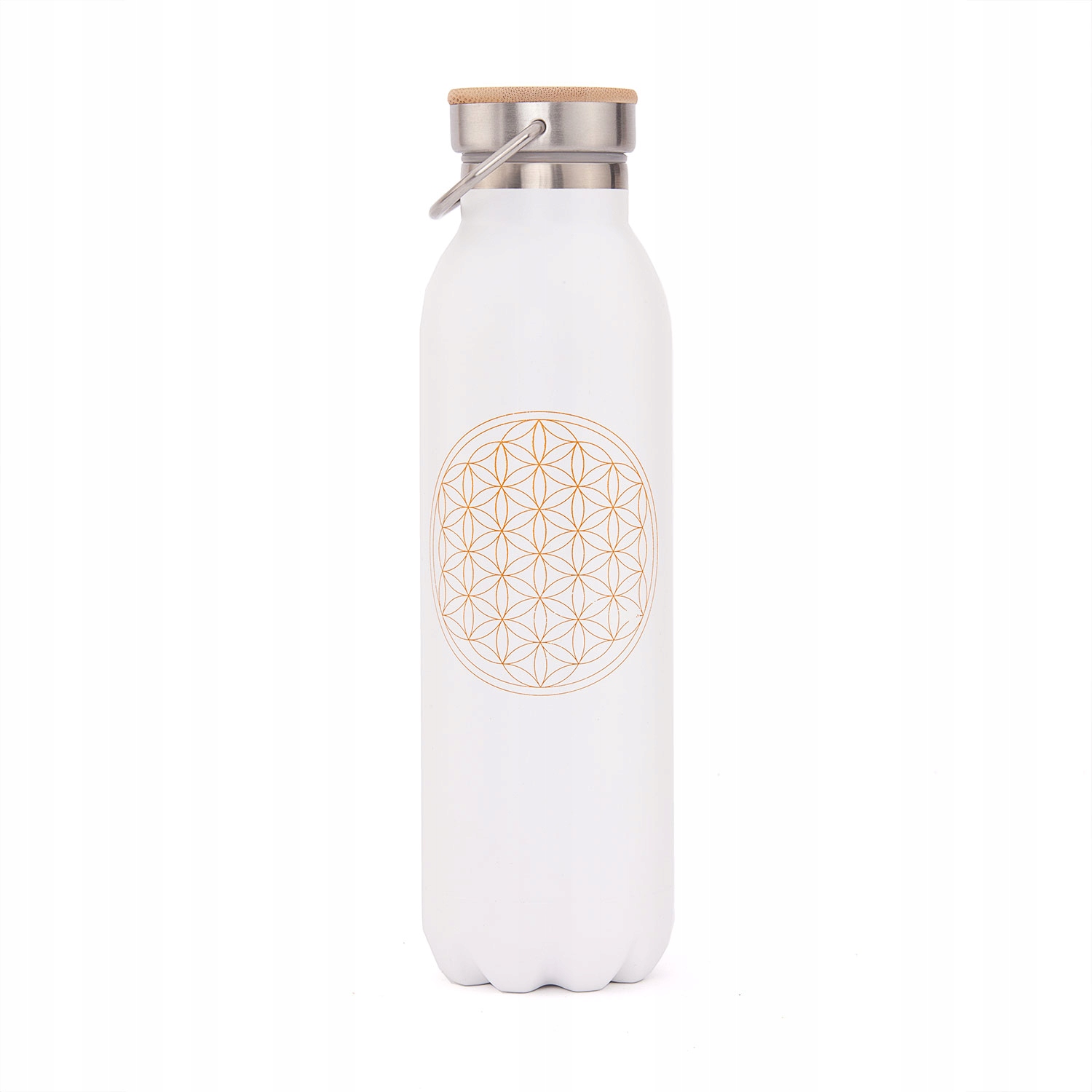 Termoláhev Bodhi 600 ml nerezová ocel, matná bílá, Květ života