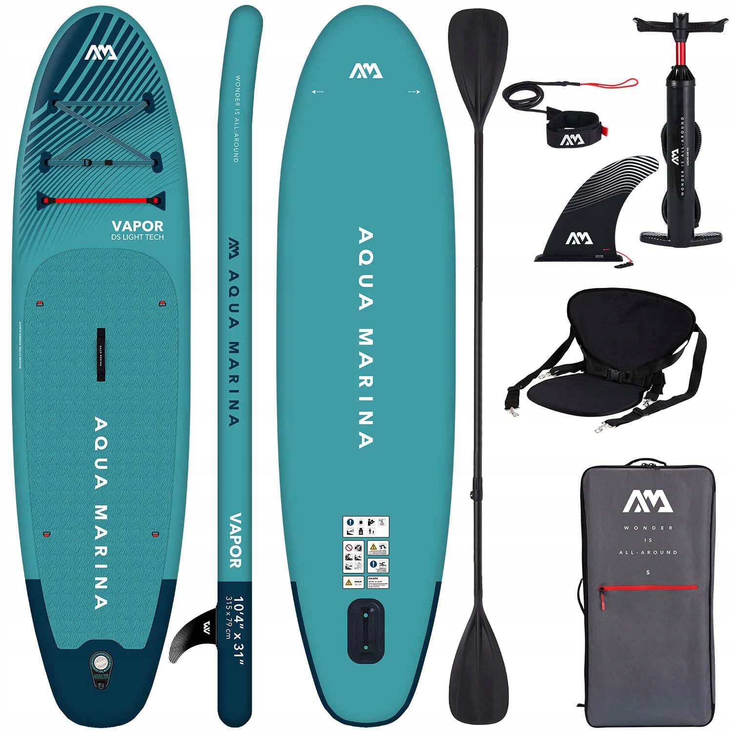 Deska Sup Aqua Marina Vapor 10'4" BT-23VAP Combo