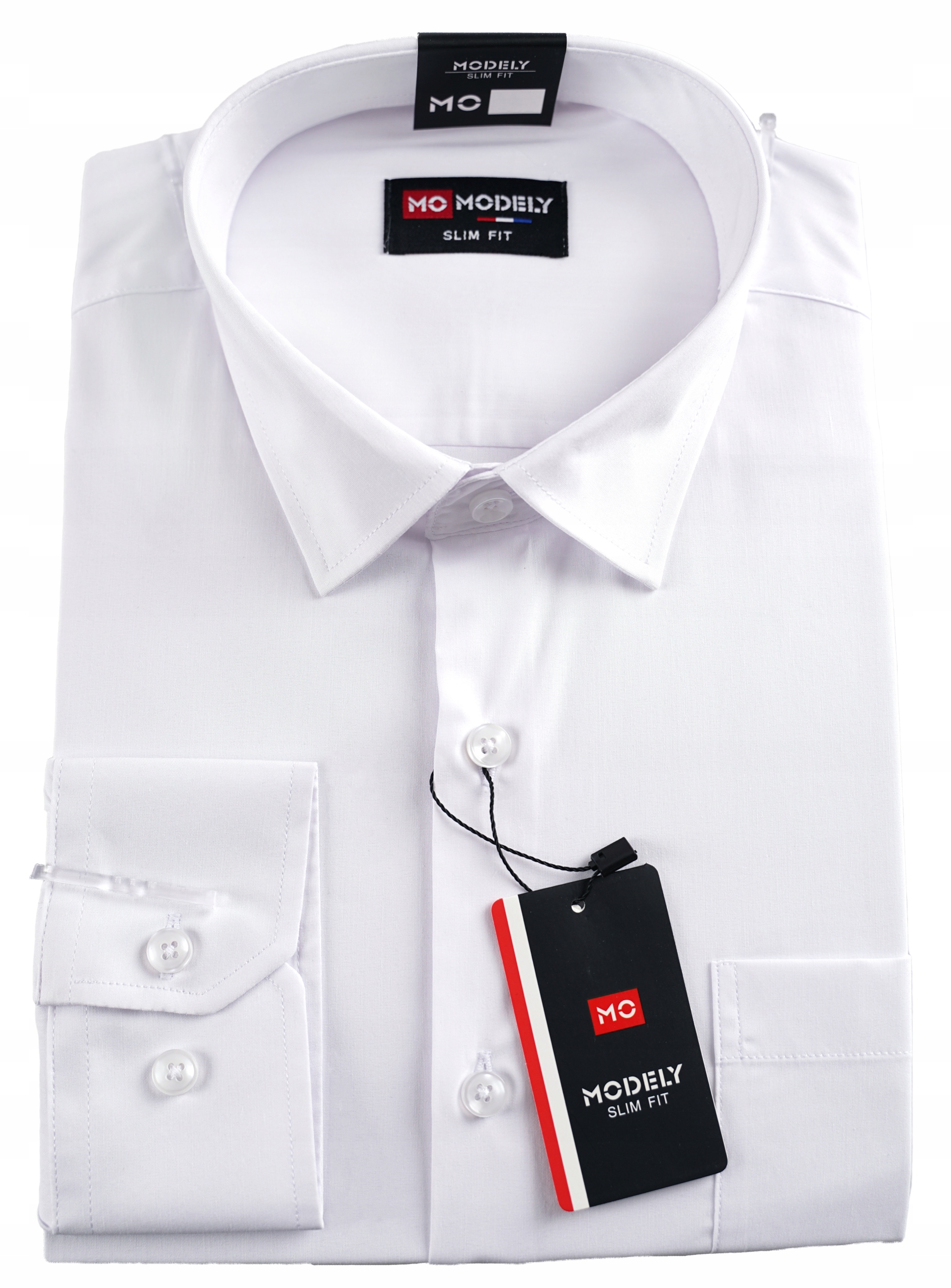 Koszula Męska Biała Wizytowa Klasyczna Eleganc Casual Slim Strech 2XL 45/46