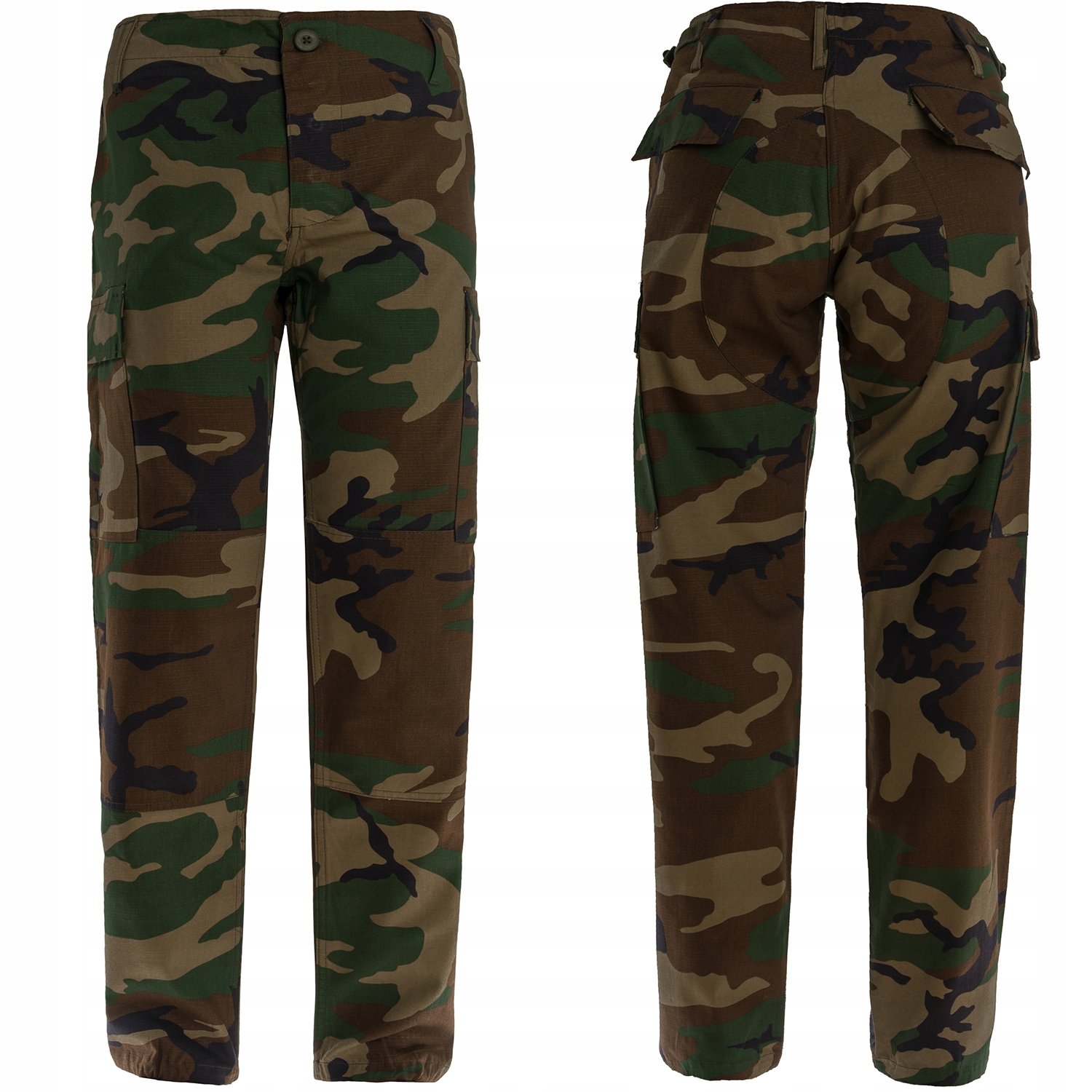 

Spodnie Bojówki taktyczne Slim Woodland moro XXL