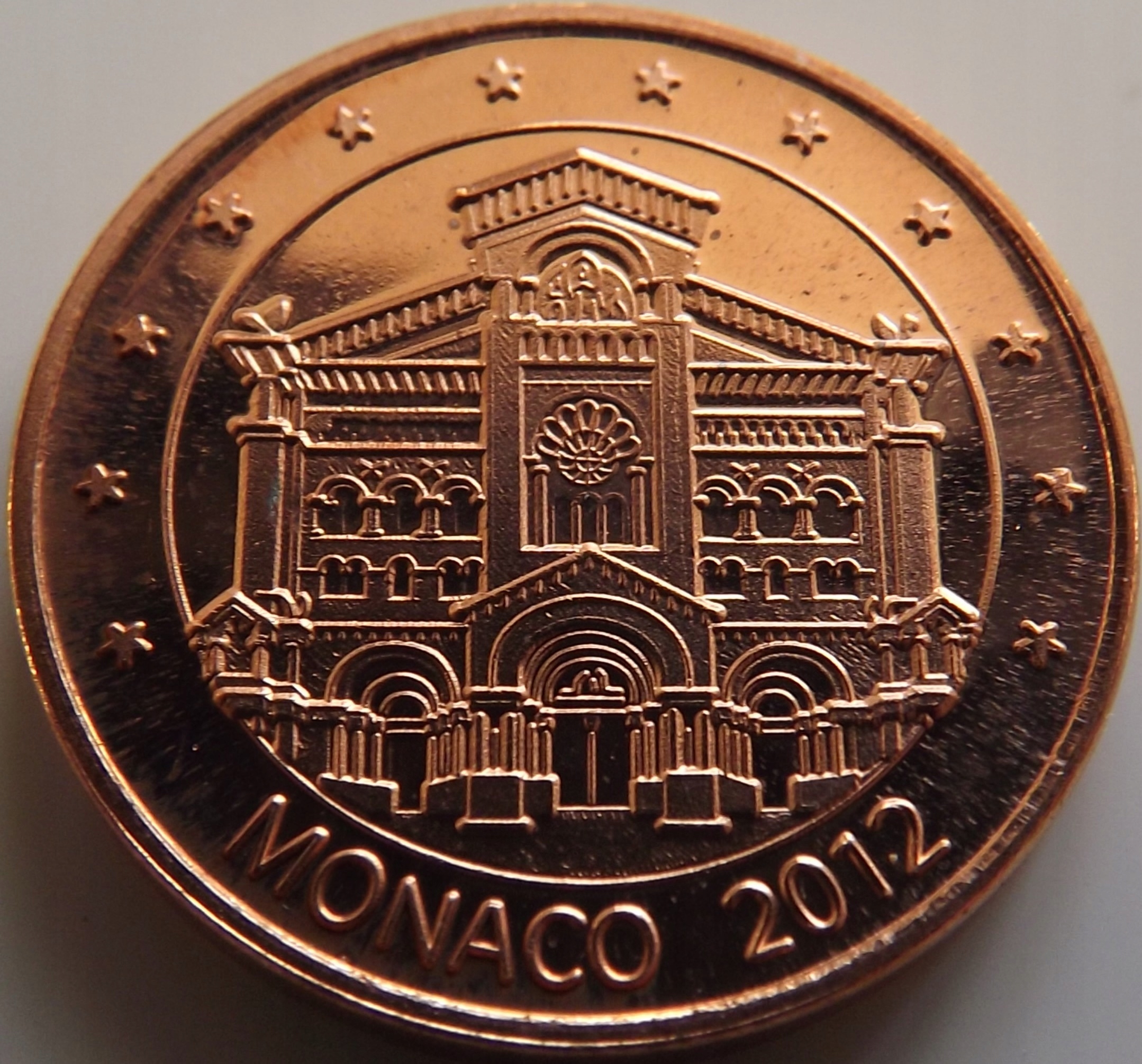 Monako 2 eurocenty 2012 Próba SPECIMEN st. UNC-