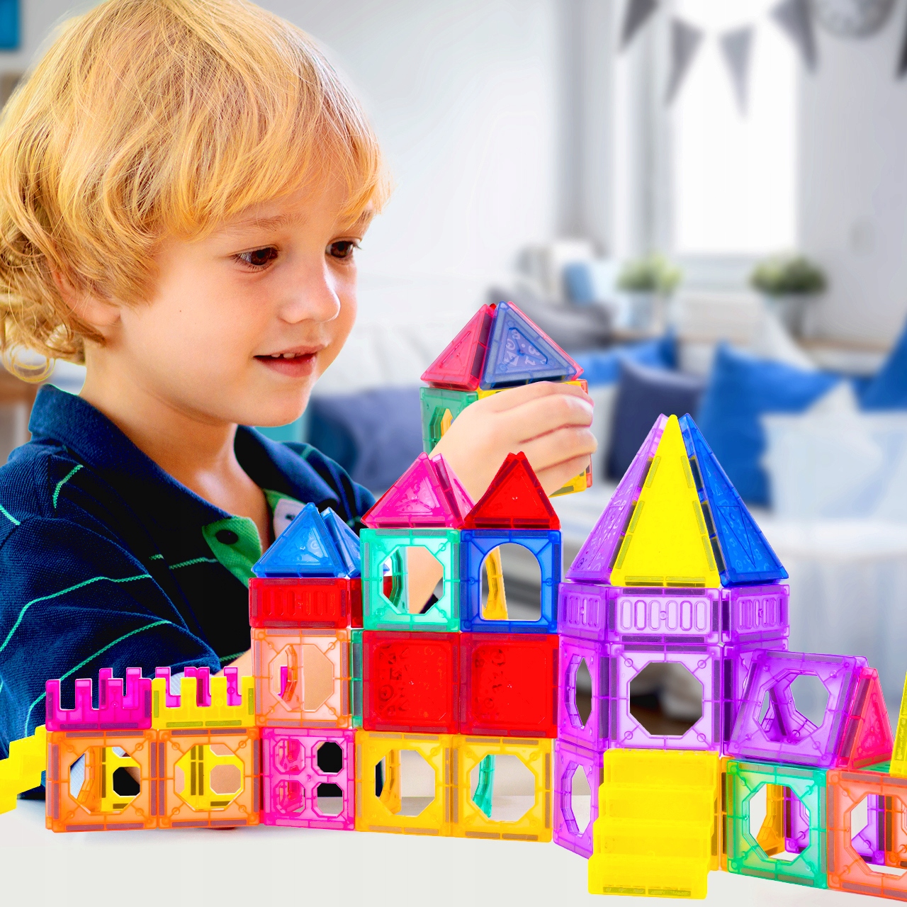 UKŁADANKA MAGNETYCZNA KLOCKI MAGNETYCZNE 3D KONSTRUKCYJNE DUŻE 110SZT Rodzaj zestaw