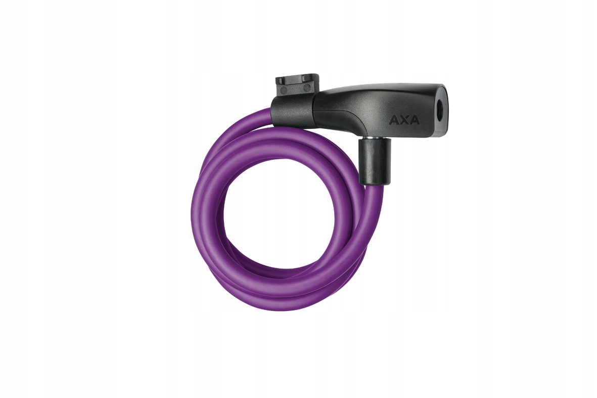 Zamknięcie rowerowe Resolute 120/8 8mm/120cm z uchwytem purpurowy