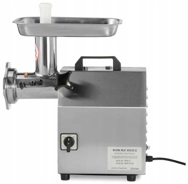 Maszynka do mięsa Wilk 1100W 220kg/h 2 sitka 2 noże Maxima MMM 22 09300450