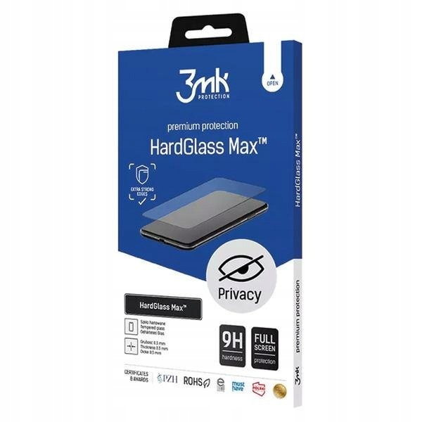 Szkło prywatyzujące 3MK HardGlass Max Privacy do Apple iPhone 15 Plus czarn