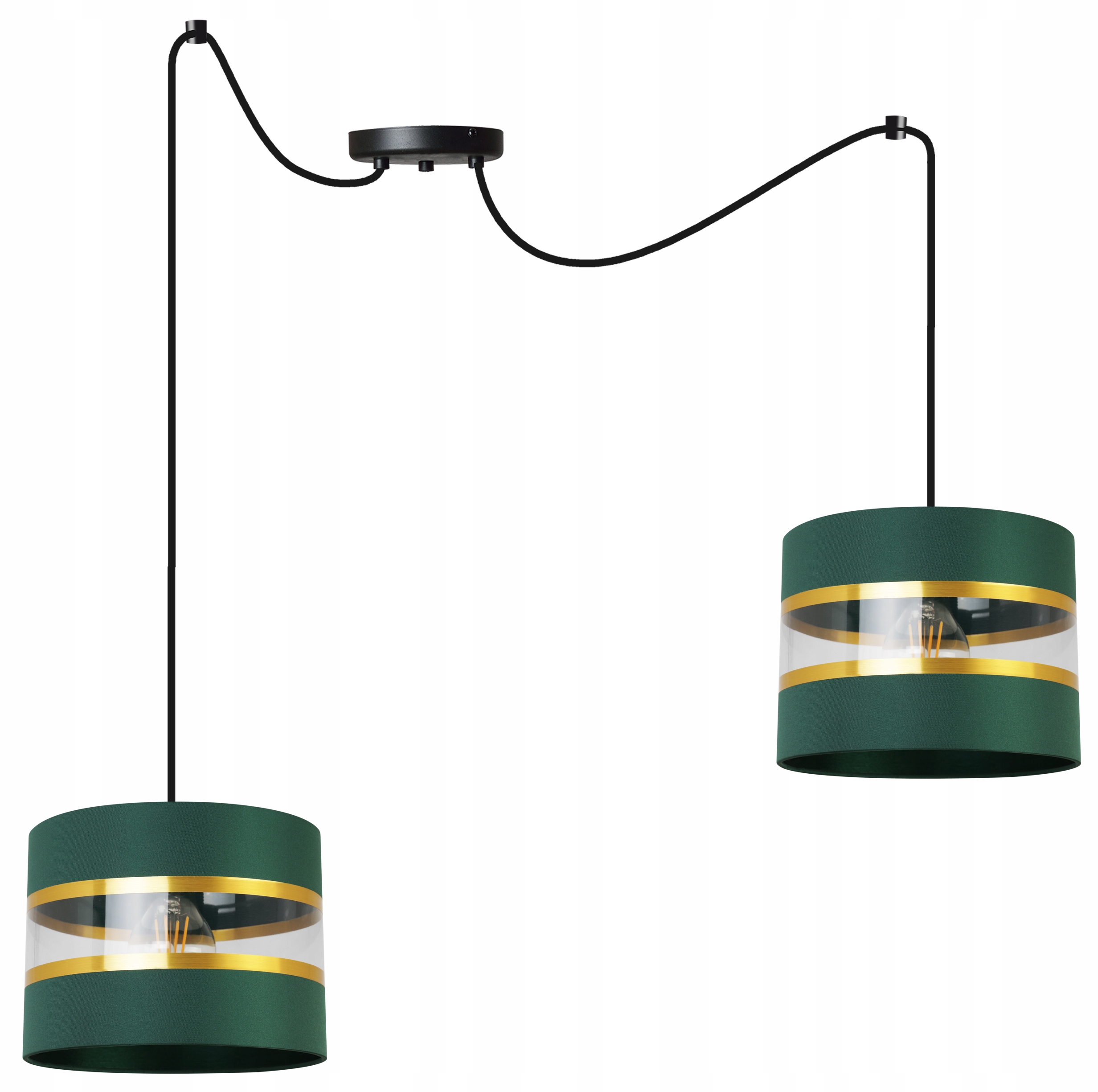 Závěsná Stropní Lampa Pavouk Lustr Glamour Stínidlo Zelená Elegantní