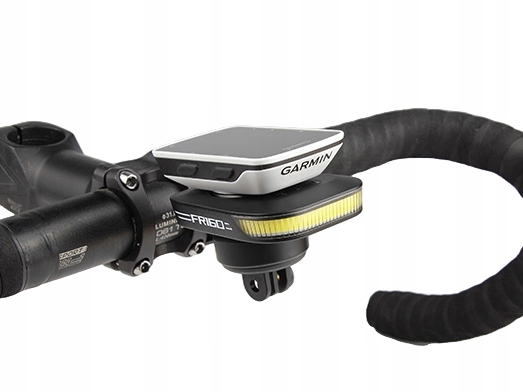 Przednia lampka rowerowa Ravemen FR160 montaż podstawka pod Garmin Stan opakowania oryginalne