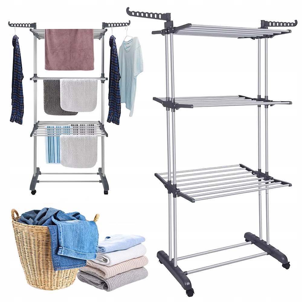Levně Sušák Vertikální na prádlo Stojící spodní prádlo Skládací Vysoká 186 cm