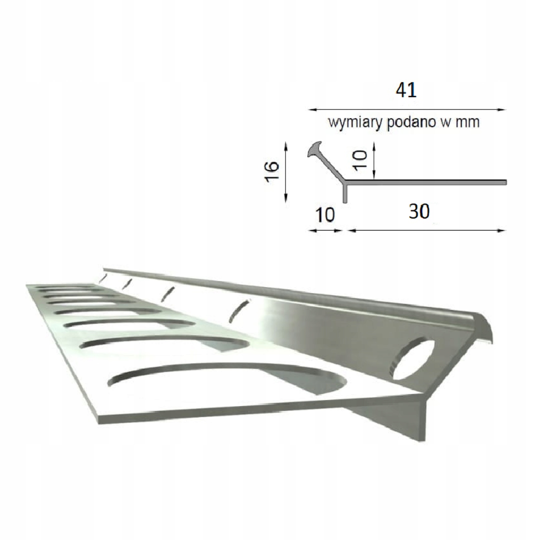 

Profil schodowy V1 Aluminiowy Renoplast