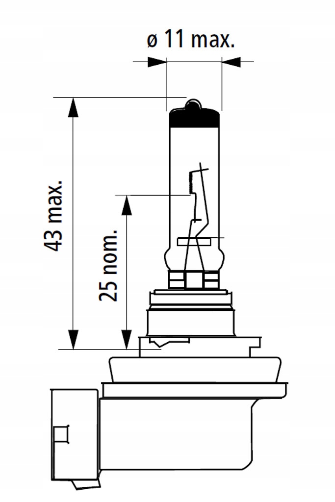 ŻARÓWKA H11 12V 55W 12V OSRAM ORIGINAL LINE Numer katalogowy części 64211