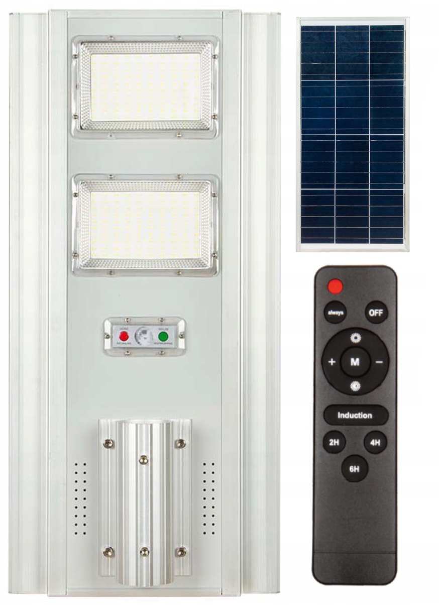 Oprawa uliczna LED solarna 33W czujnik ruchu pilot