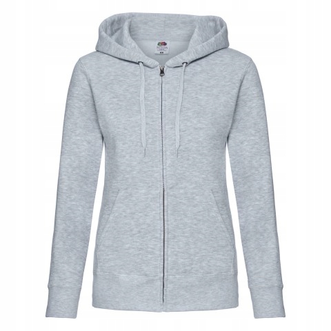 Dámská Mikina s kapucí Premium Hooded Fruit Of The loom Heather Grey XL