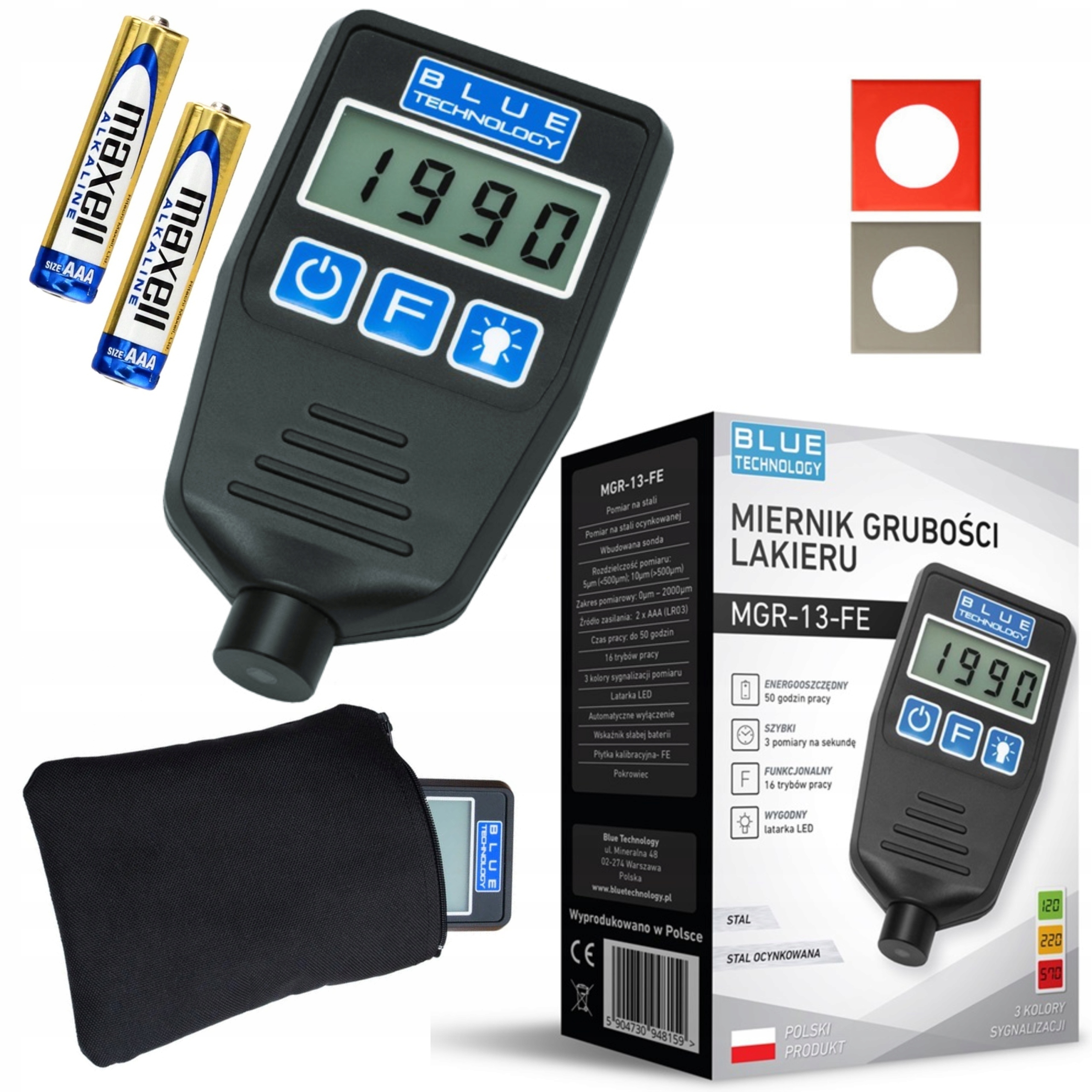MIERNIK GRUBOŚCI LAKIERU MGR-13-FE Marka Blue Technology