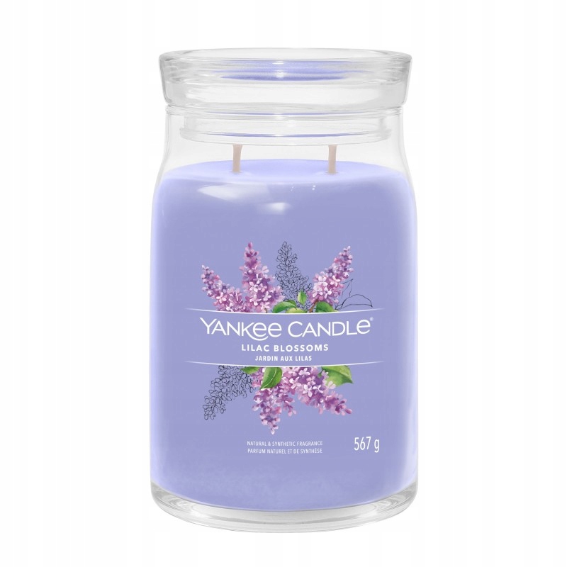Yankee Candle Signature Lilac Blossoms velká vonná svíčka 567 g
