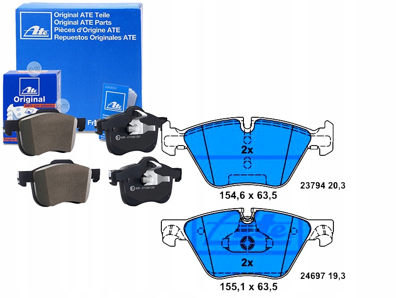 Brzdové Destičky Bmw Přední F10 F11 520-535 10- Ate Sada řidiče #35