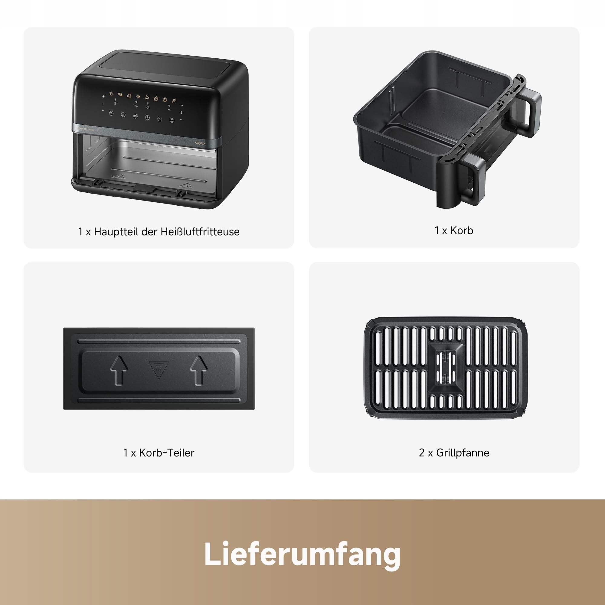 MOVAAEROCHEF FD20 Pro Frytkownica Beztłuszczowa 9L 2700W Termoobieg 40-230C — miniatura 9
