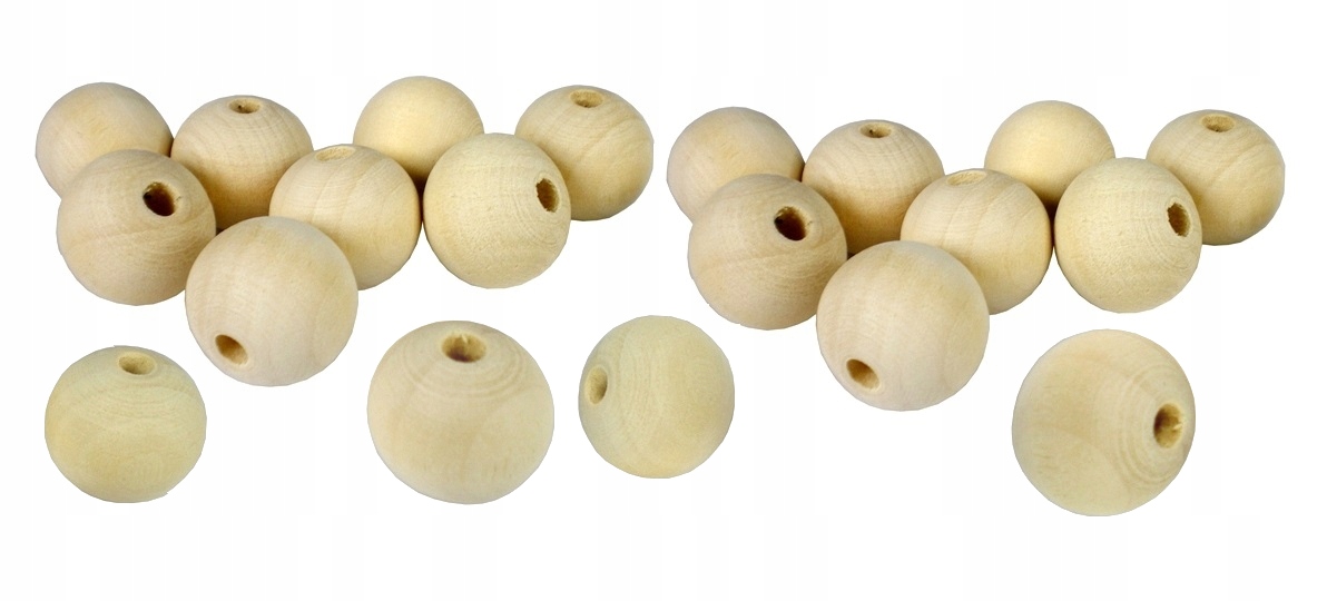 Korale kulki koraliki drewniane surowe 8mm 20szt