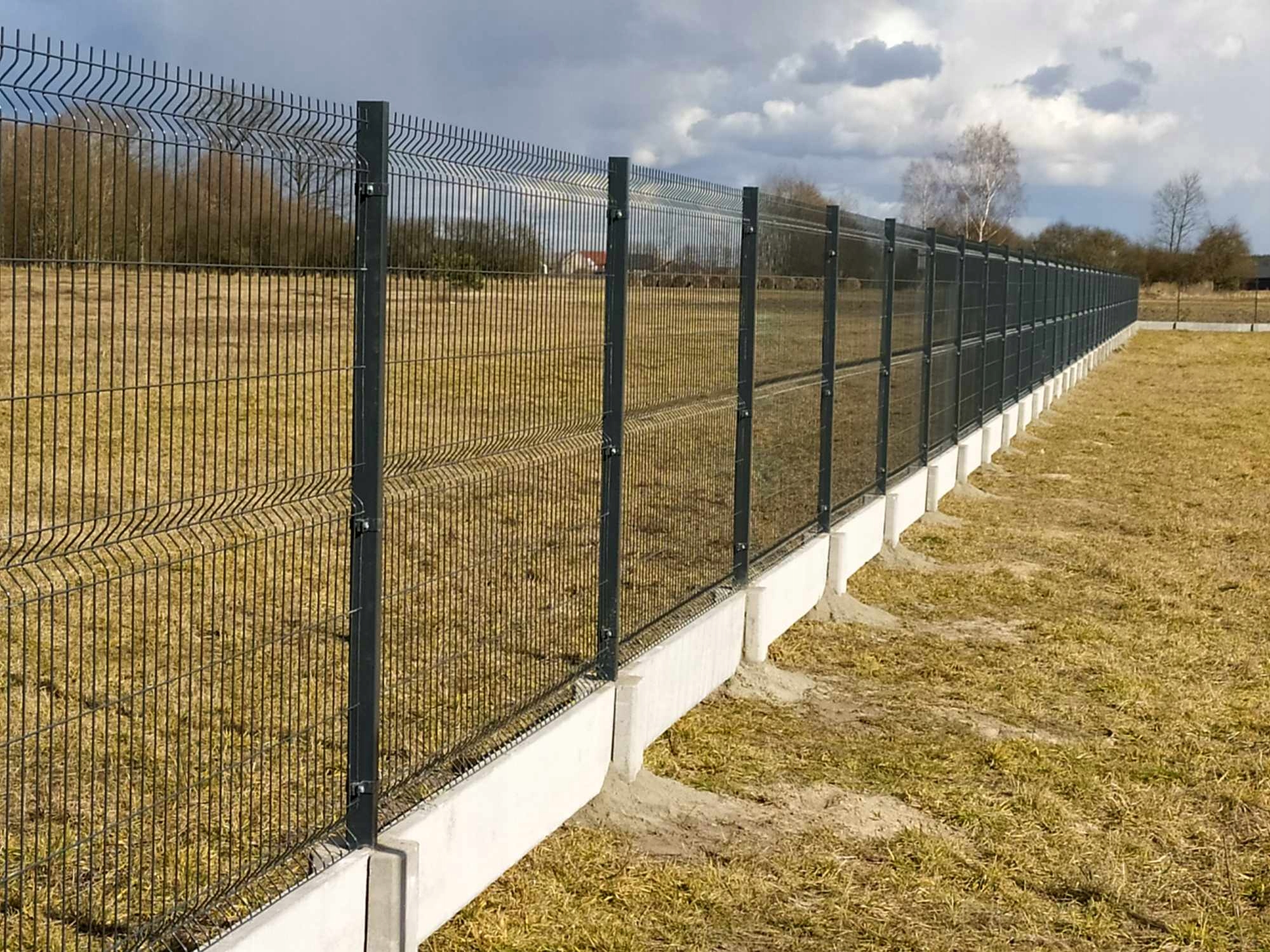 Ogrodzenie panelowe panel systemowy 3D 1,33x2,5m + podmurówka GRAFIT Marka inna