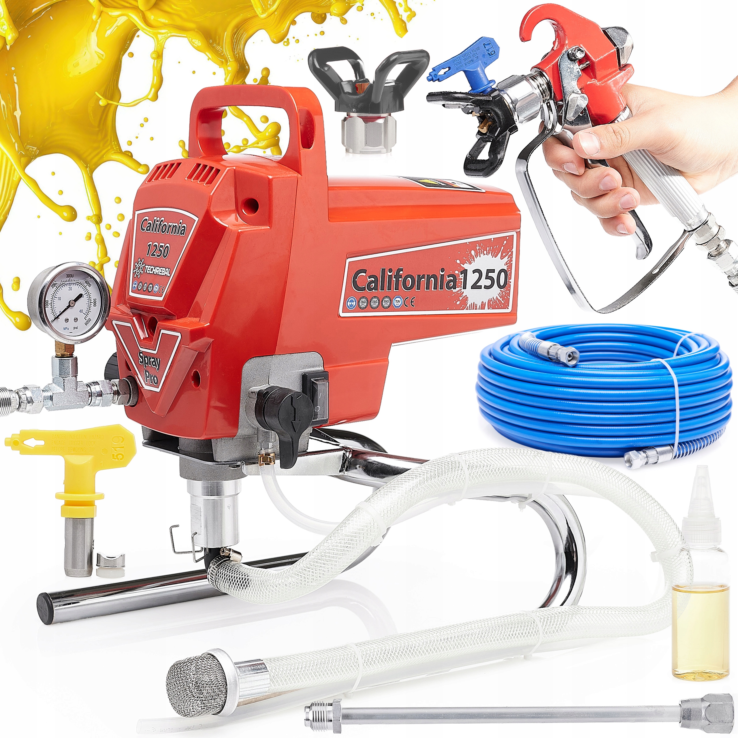 Agregat malarski 1200W hydrodynamiczny tłokowy 2L/min 1250