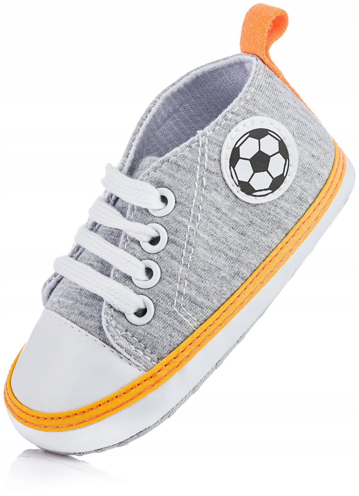 Butki niemowlęce lekkie szare kapcie a'la adidaski dla chłopca roz. 19/20 Płeć chłopcy