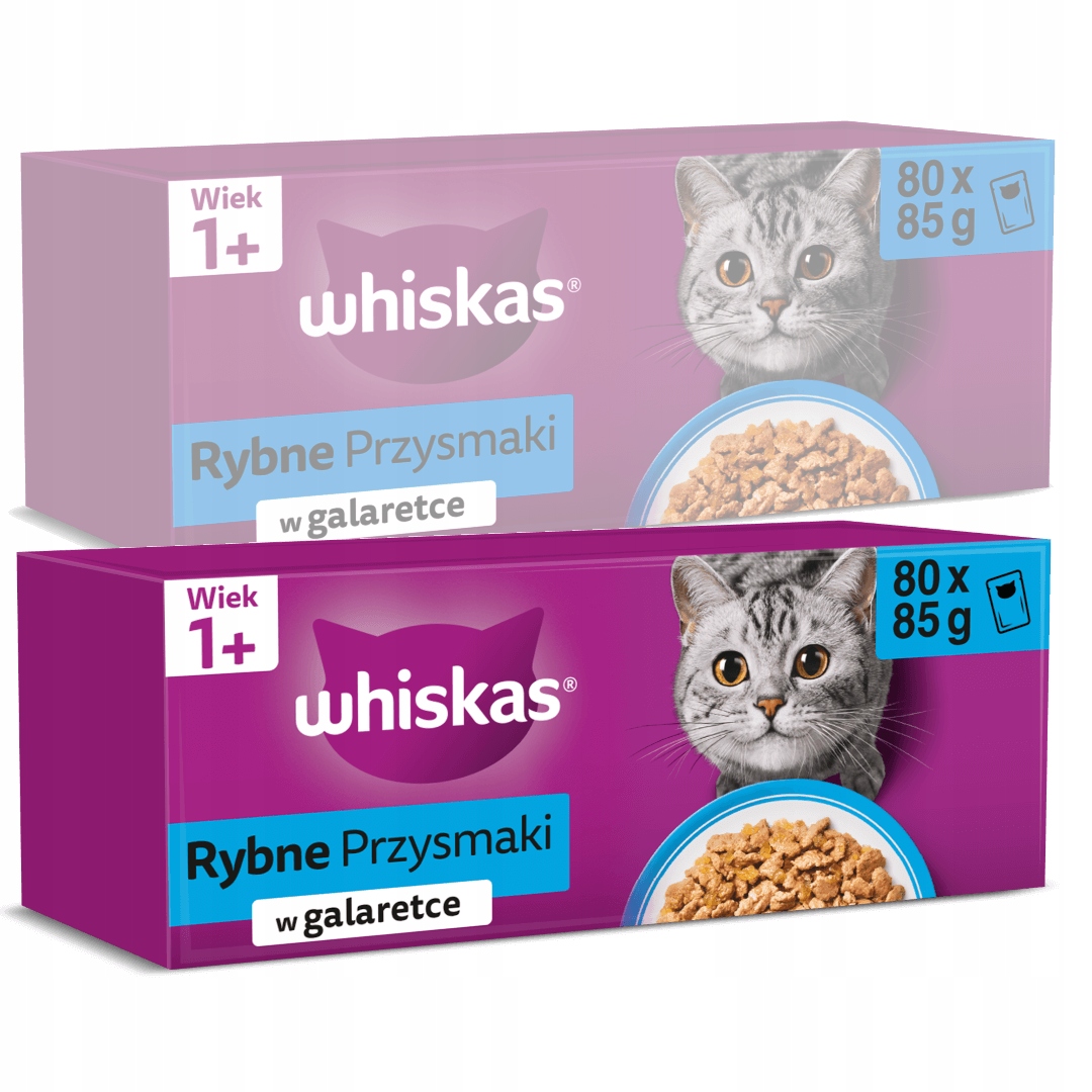 Whiskas Adult 160x85g Mokré Krmivo Pro Kočky Rybí pochoutky v želé