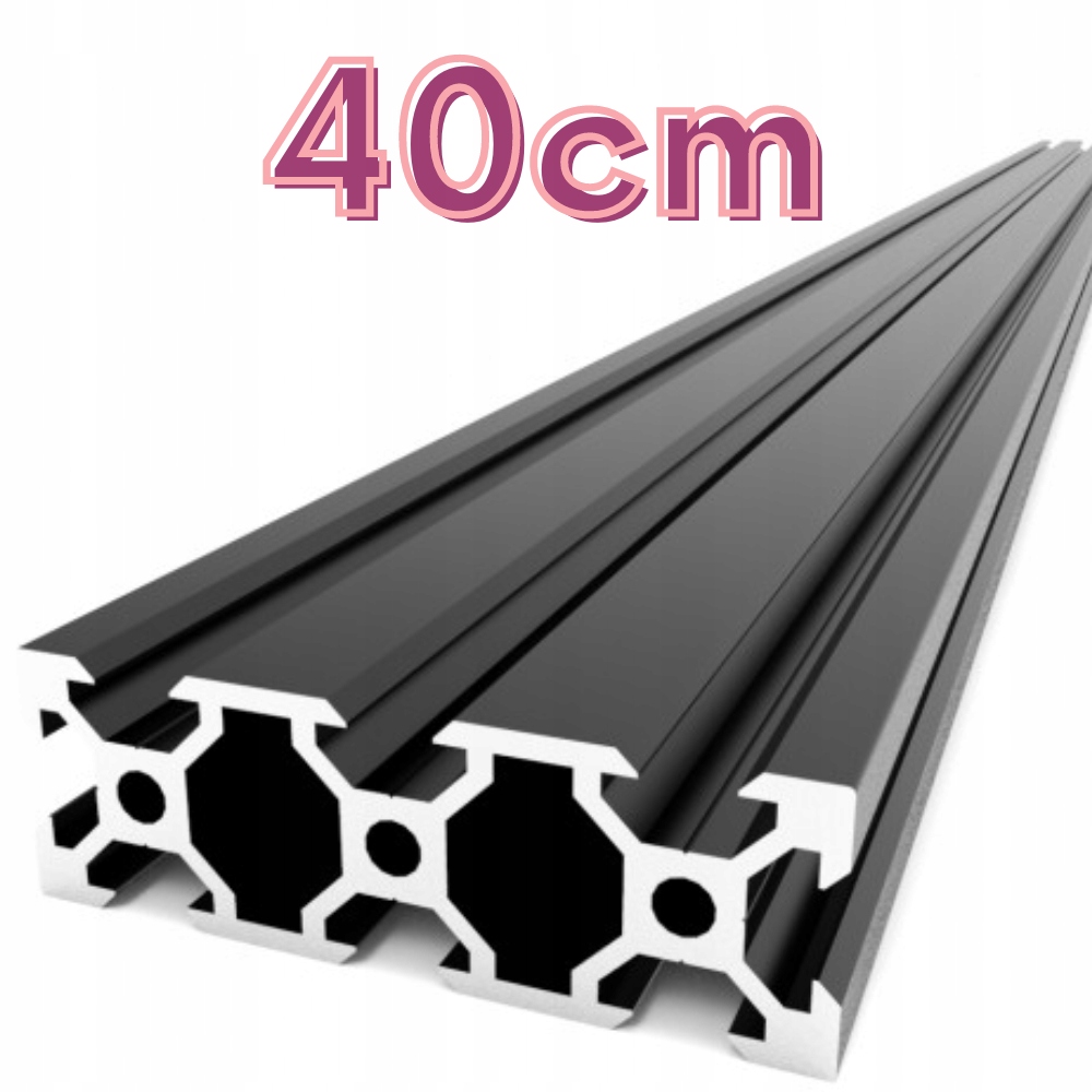 Hliníkový profil V-Slot 20x60x40 cm Černý