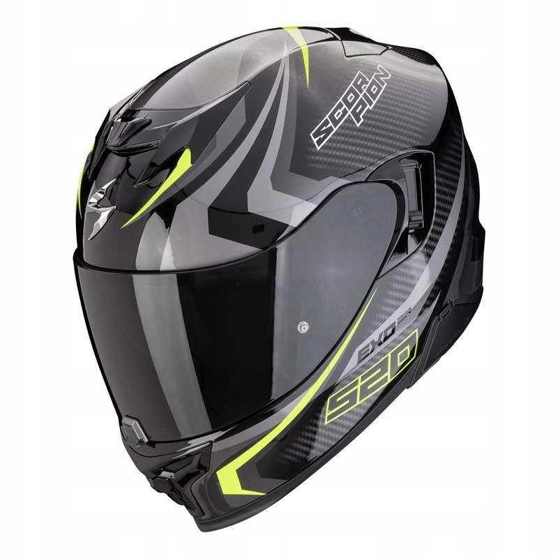 Kask Scorpion Exo 520 Evo Air Terra Black/silver/neon Yellow Gratisy