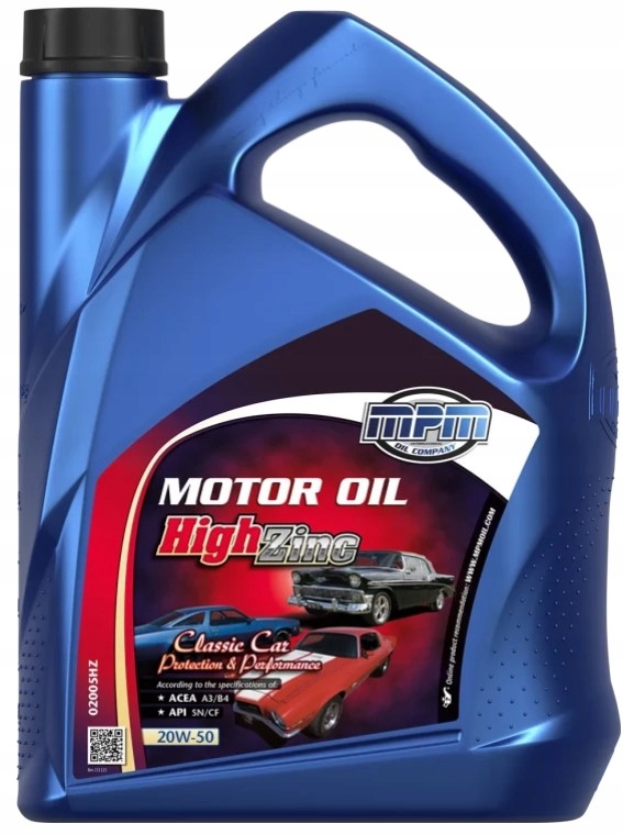 5L Mpm Olej 20w50 Classic Vysoký Zinok Acea A3/B4
