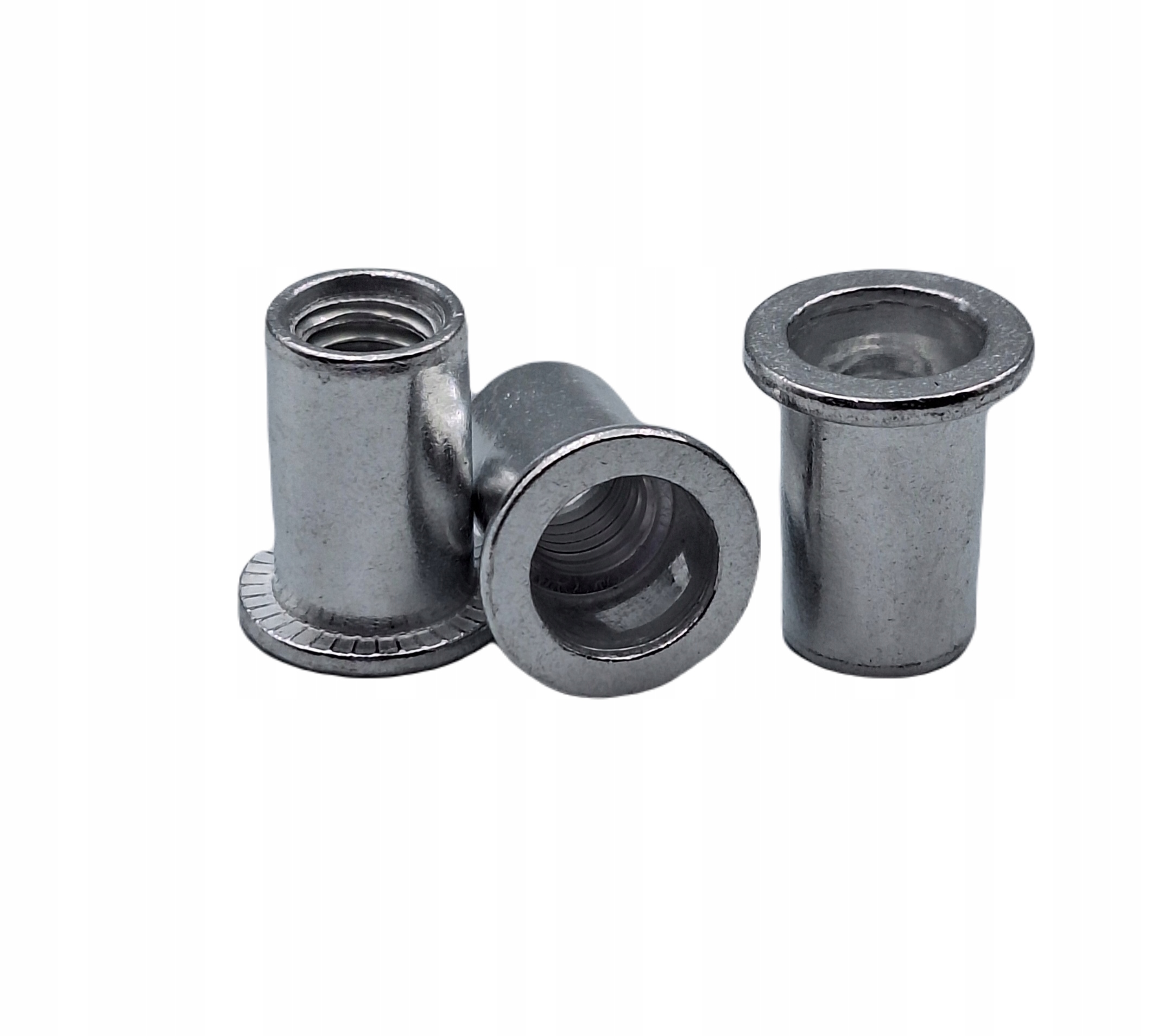 Nitonakrętki walcowe M6 (1,00-3,00) aluminiowe 10szt