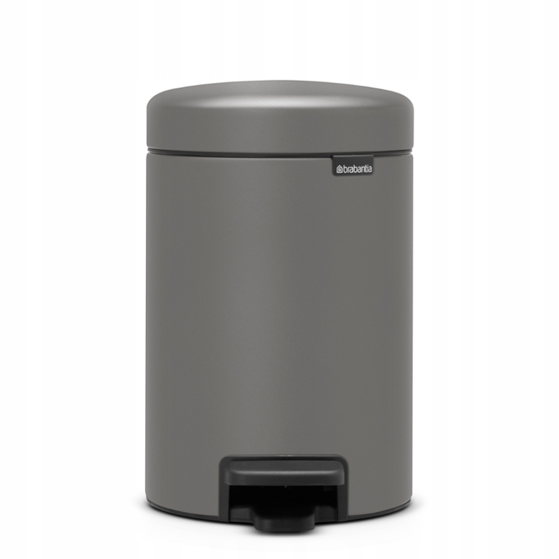 Brabantia – pedálový koš 3 l – betonově šedý – minerální povlak