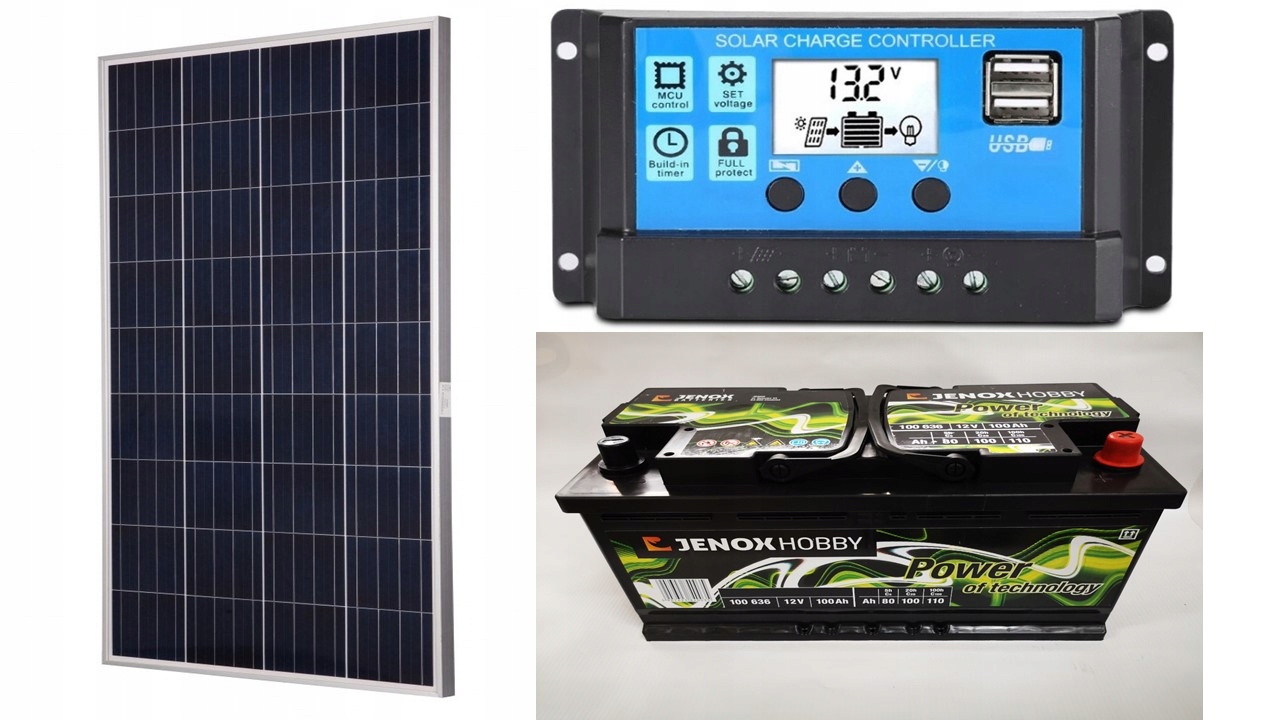 180W18V - Солнечный комплект 180W 12V аккумулятор 100AH контроллер