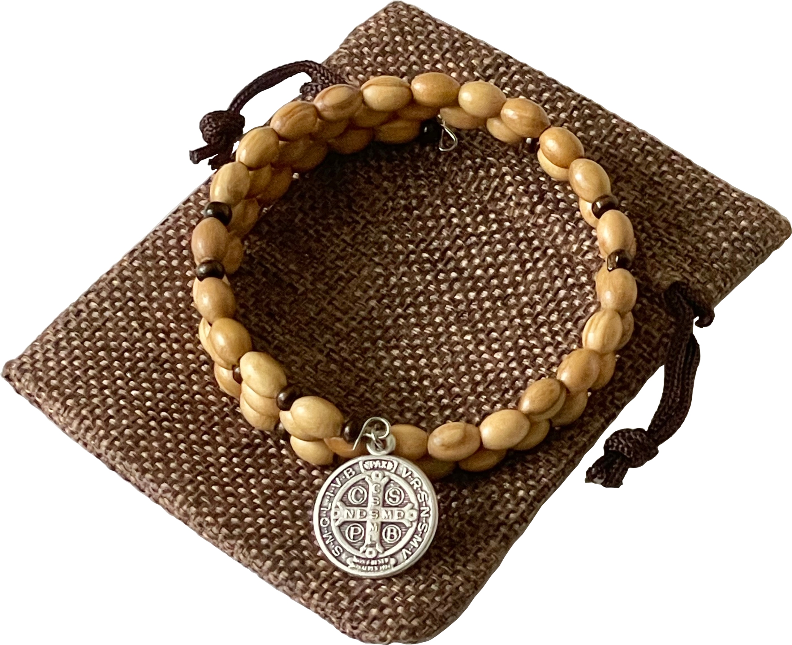 Růženec Náramek Olivovník Medailon Svatý Benedikt