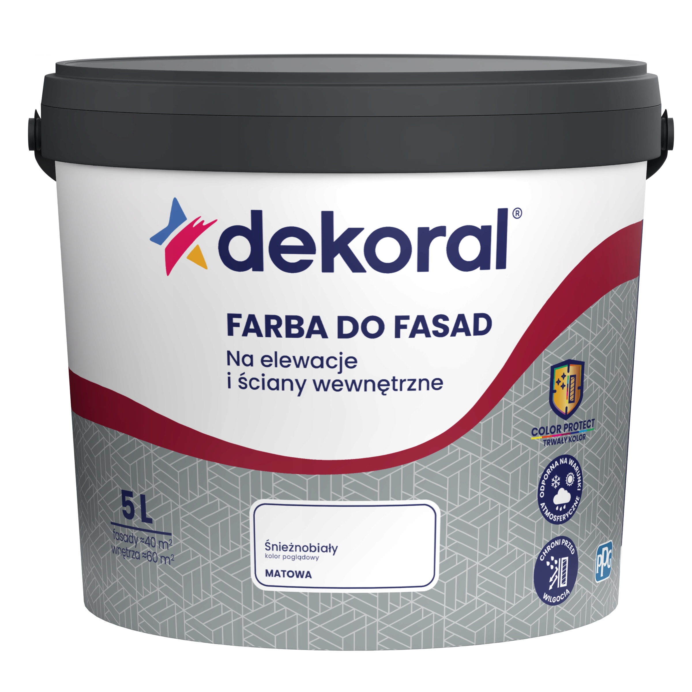Dekoral Farba fasadowa Polinit śnieżnobiały 5L