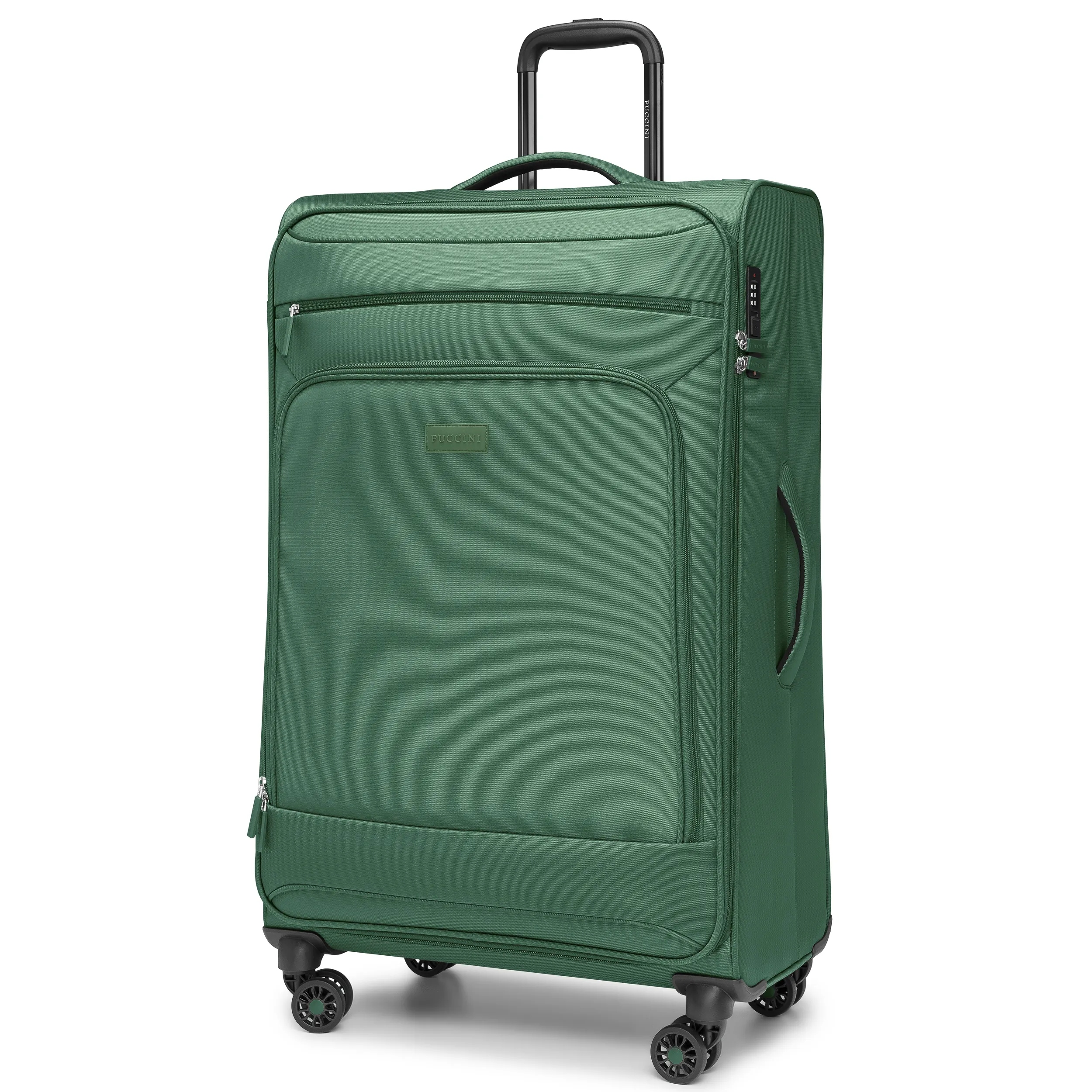 Walizka Duża Podróżna Miękka Na Kółkach Puccini Zielona EM50255A-5