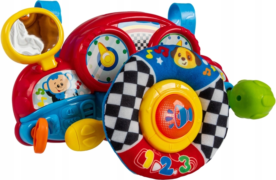 MÓWIĄCA KIEROWNICA DLA DZIECKA INTERAKTYWNA SYMULATOR JAZDY Materiał karton plastik