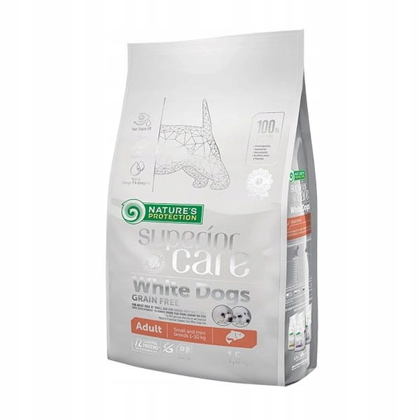 Natures Protection Superior Care White Dogs Grain Free Salmon Adult Small B