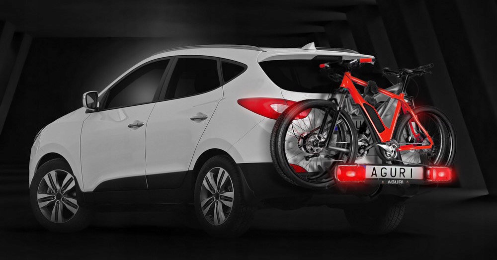 BAGAZNIK ROWEROWY NA HAK AGURI CRUISER NA 3 ROWERY Product Height 76 cm