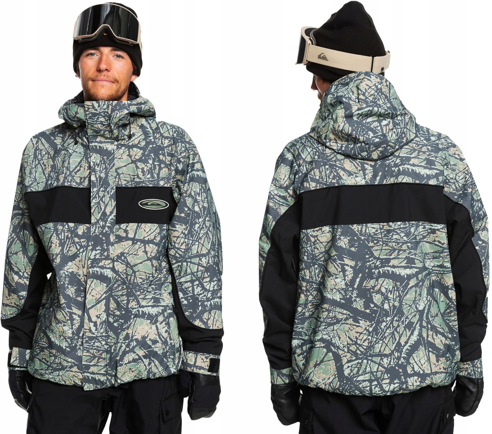 Quiksilver Kurtka narciarska męska Wodoodporna lekko Ocieplana snowboardowa