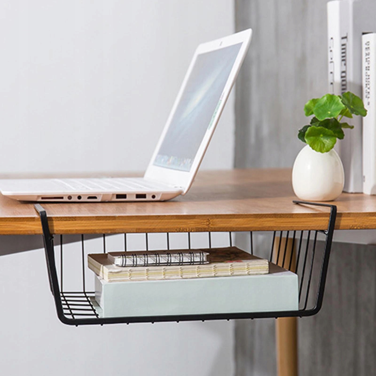 DUŻY KOSZYK PODWIESZANY POD PÓŁKĘ ORGANIZER KOSZ Szerokość mebla 45 cm