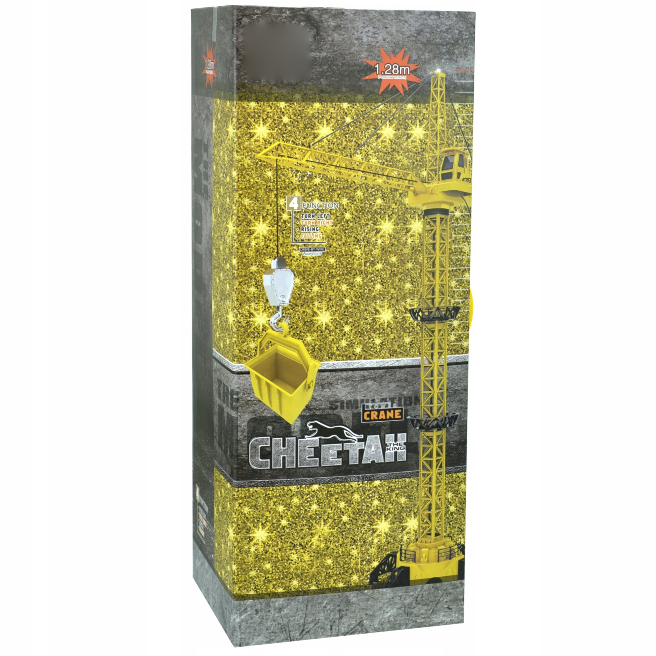 DUŻY DŹWIG ŻURAW STEROWANY NA BATERIE 128CM GIGANT Materiał plastik