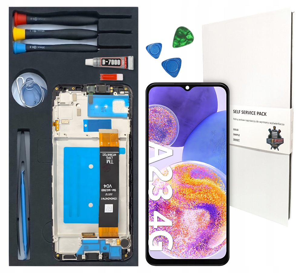 Displej pro Samsung A23 4G Opravná sada LCD Rámeček Originál Zila