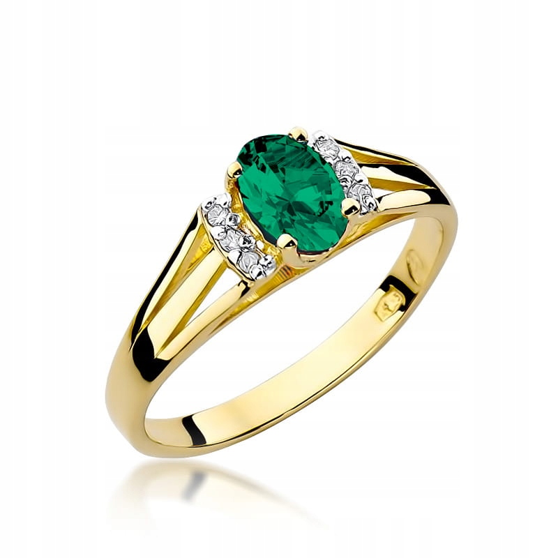 Zlatý Prstýnek 585 Smaragd 0,40 ct