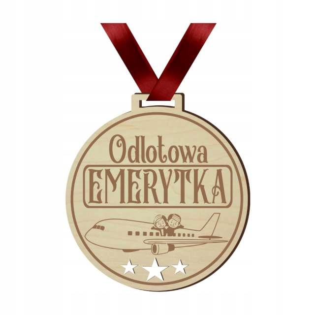 MEDAL odlotowa EMERYTKA tasiemka BORDO emerytura