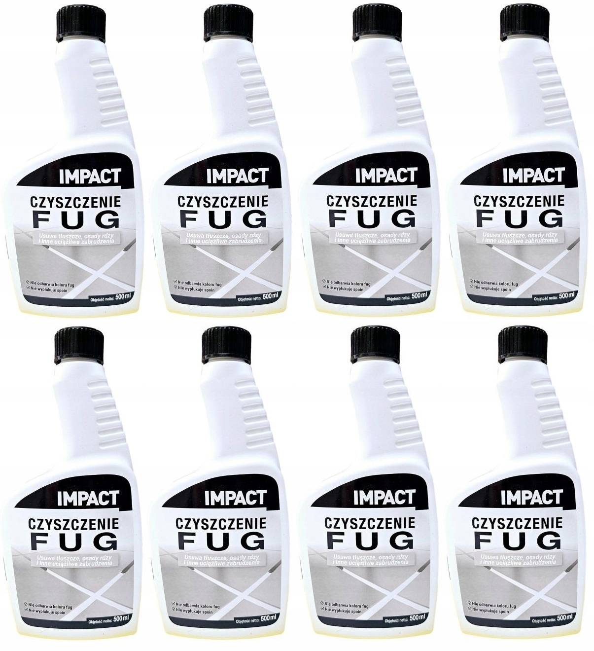 Levně 8x Impact Čistič Fug Odstraňuje Tuky Usazeniny Rez 0.5 l