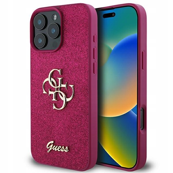Guess GUHCP16LHG4SGU iPhone 16 Pro 6.3" fialový/fialový hardcase Glitter
