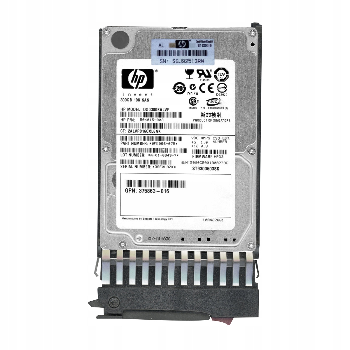 Hp 504015-003 300GB SAS-2 10K 2.5'' DG0300BALVP