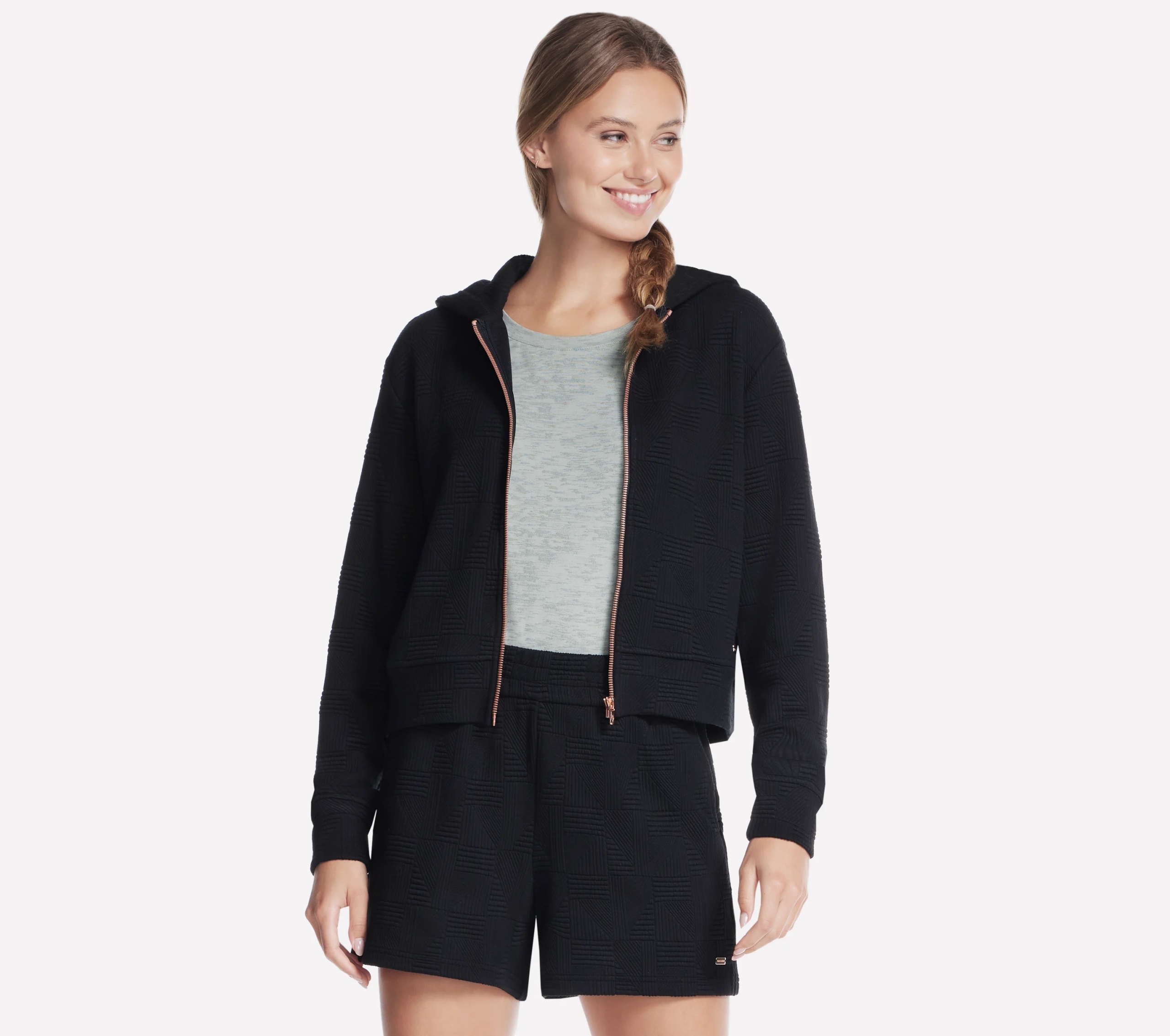 Mikina Skechers Go Walk Everywhere Diamond Fz Jacket černá JA166 B