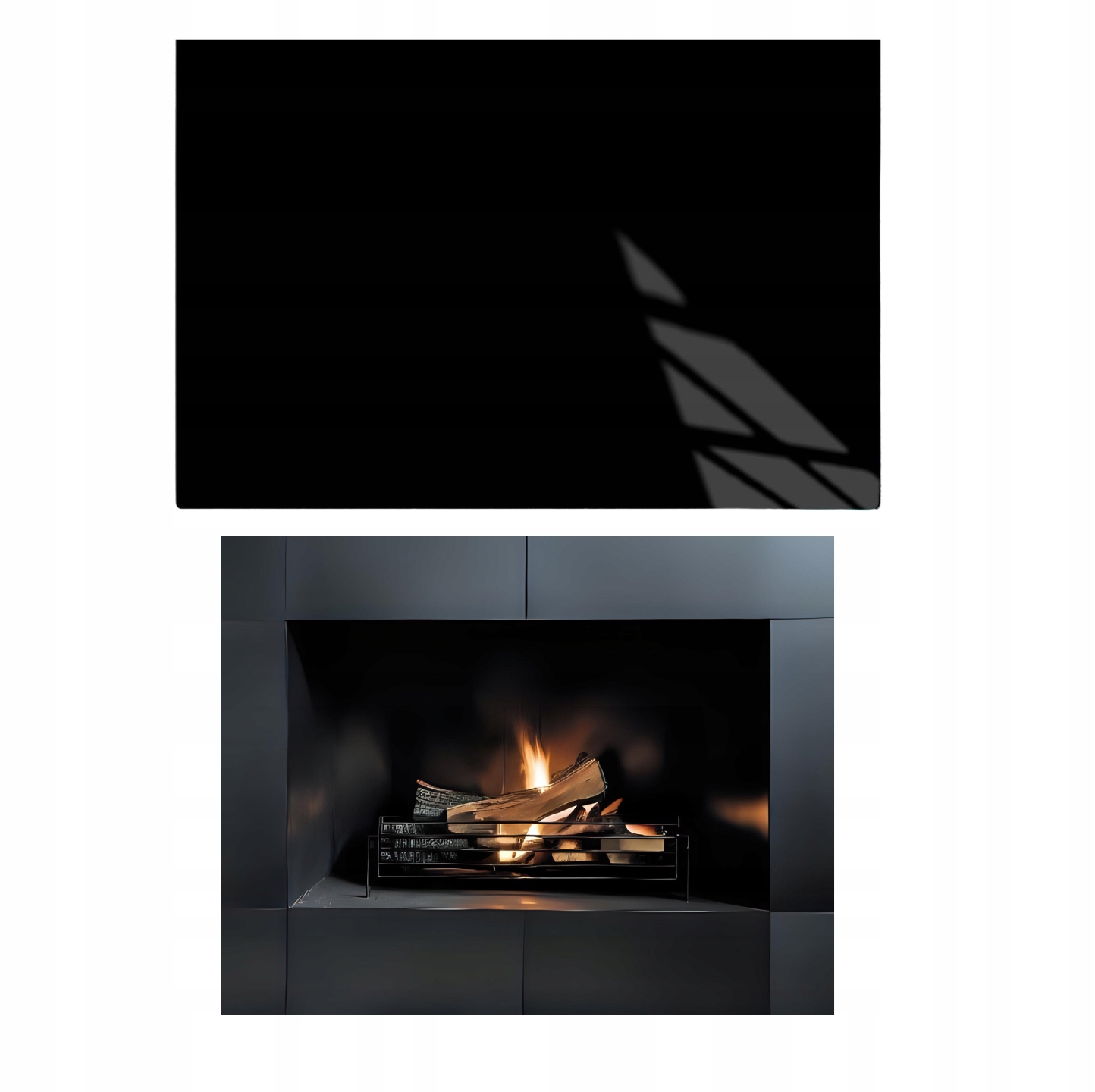 KANDALLÓALAP EDZETT ÜVEG KECSKE FEKETE MÉRET 52x40cm