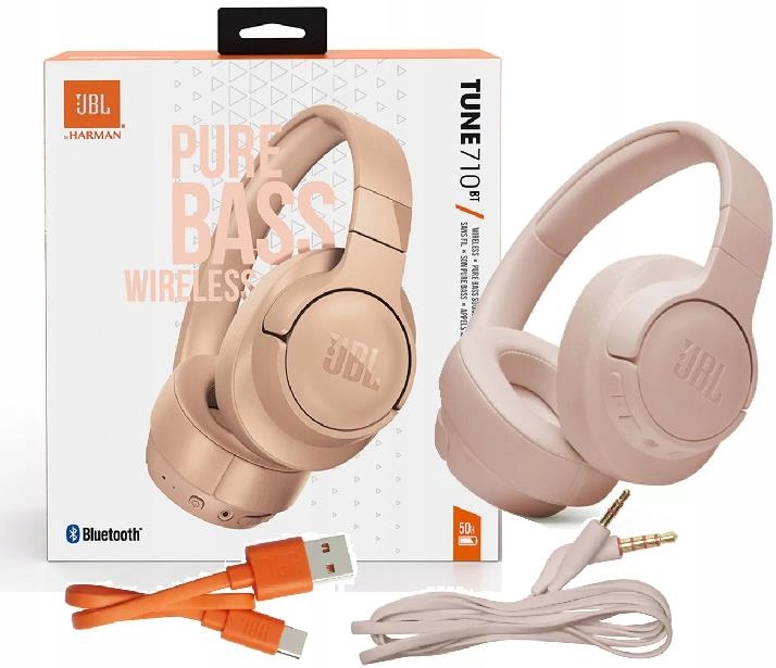 

słuchawki Jbl Tune 710BT bluetooth Różowy-beż